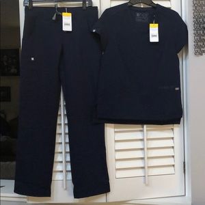 Figs Scrub Set In Navy Blue